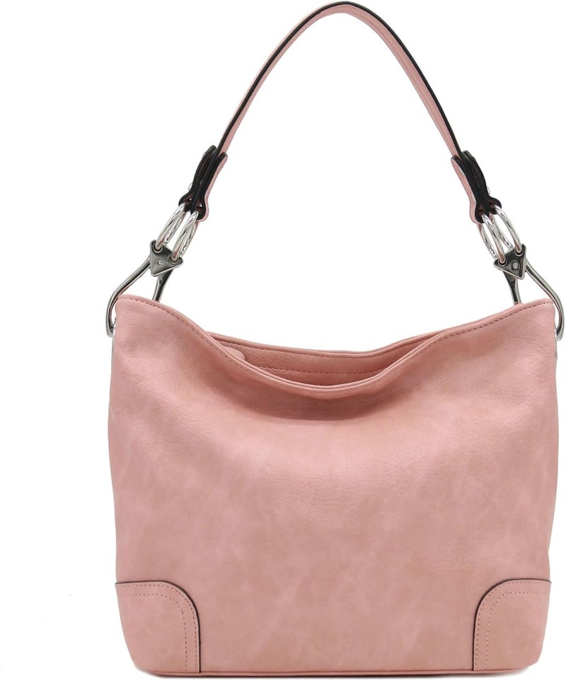 Alyssa Hobo Shoulder Bag with Big Snap Hook Hardware - Image 2
